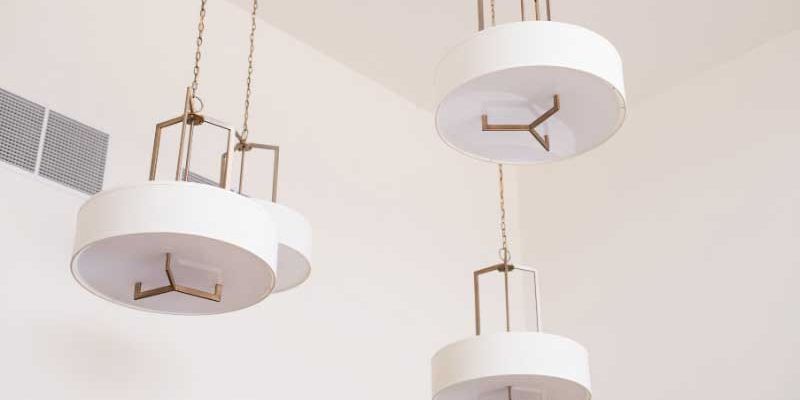 Modern light fixtures.